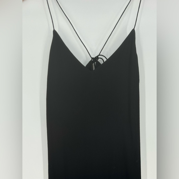Wilfred Free Women's V-Neck Rayon Blend Slit On‎ Side Black Slip Dress Size XXS - Picture 6 of 8